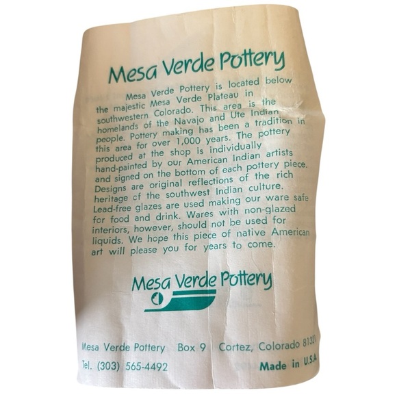 VTG Native American Pottery Signed Miniature Navajo Wedding Bud Vase Pitcher 4” - Picture 6 of 6